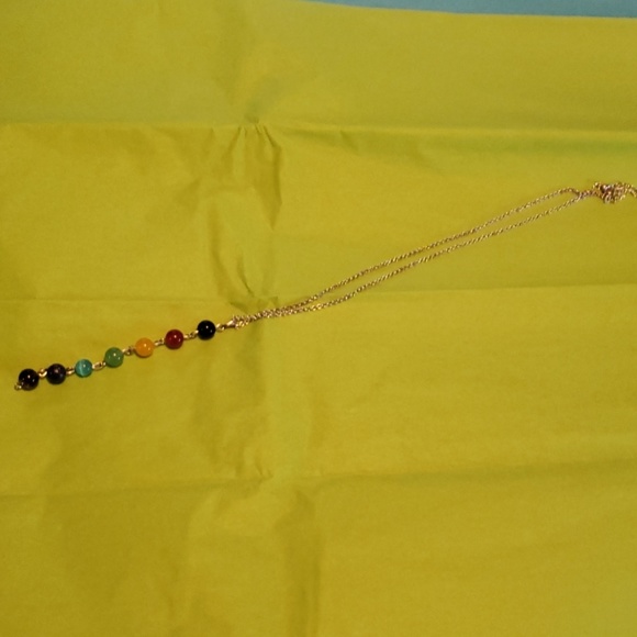 Healing Rainbow chakra dangle necklace - Picture 2 of 4